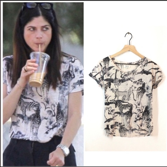 Madewell Tops - Madewell safari animal linen top